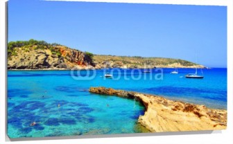 Lienzo Cala Xarraca en Ibiza